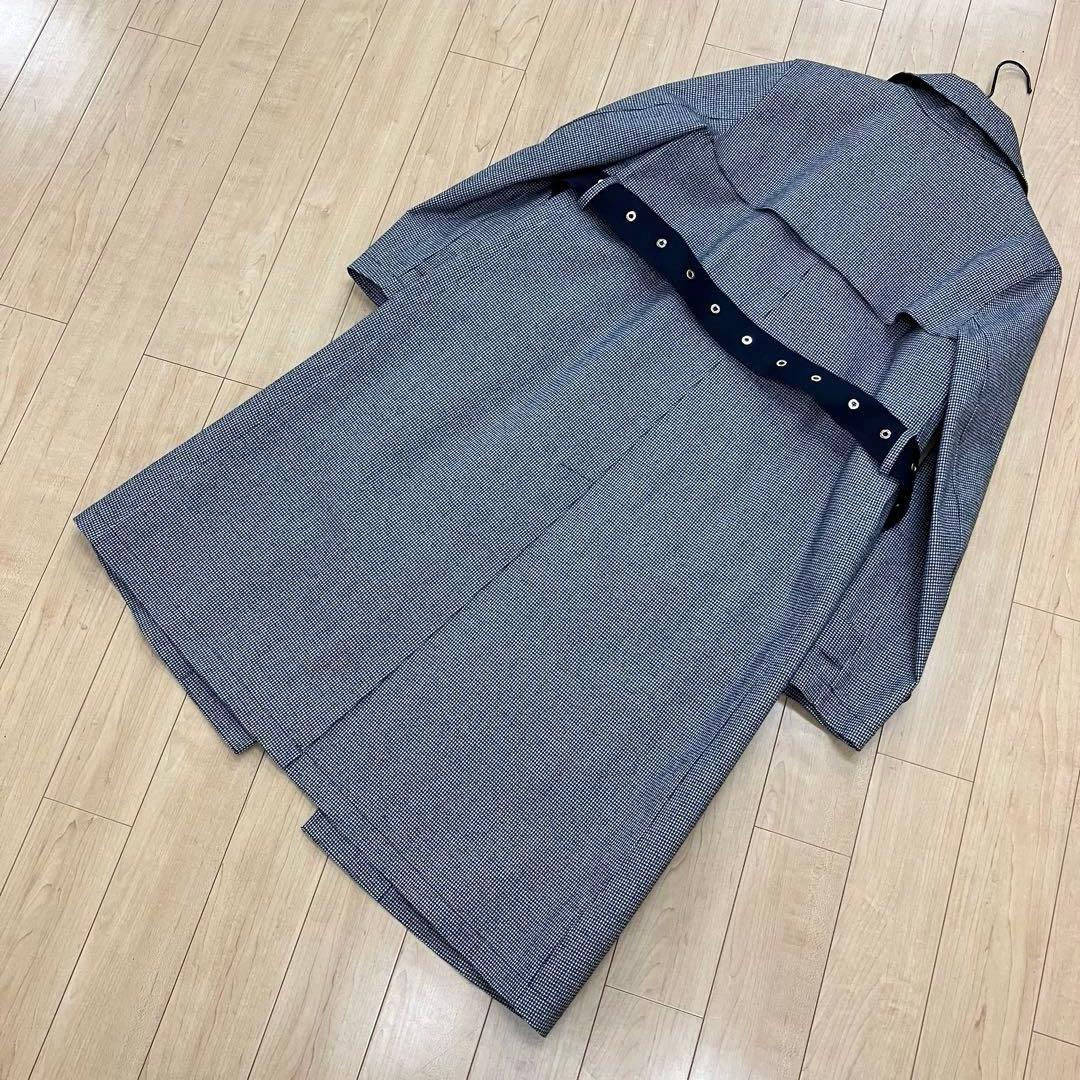 専用MACKINTOSH◆ゴム引きシングルトレンチコート8千鳥格子22万