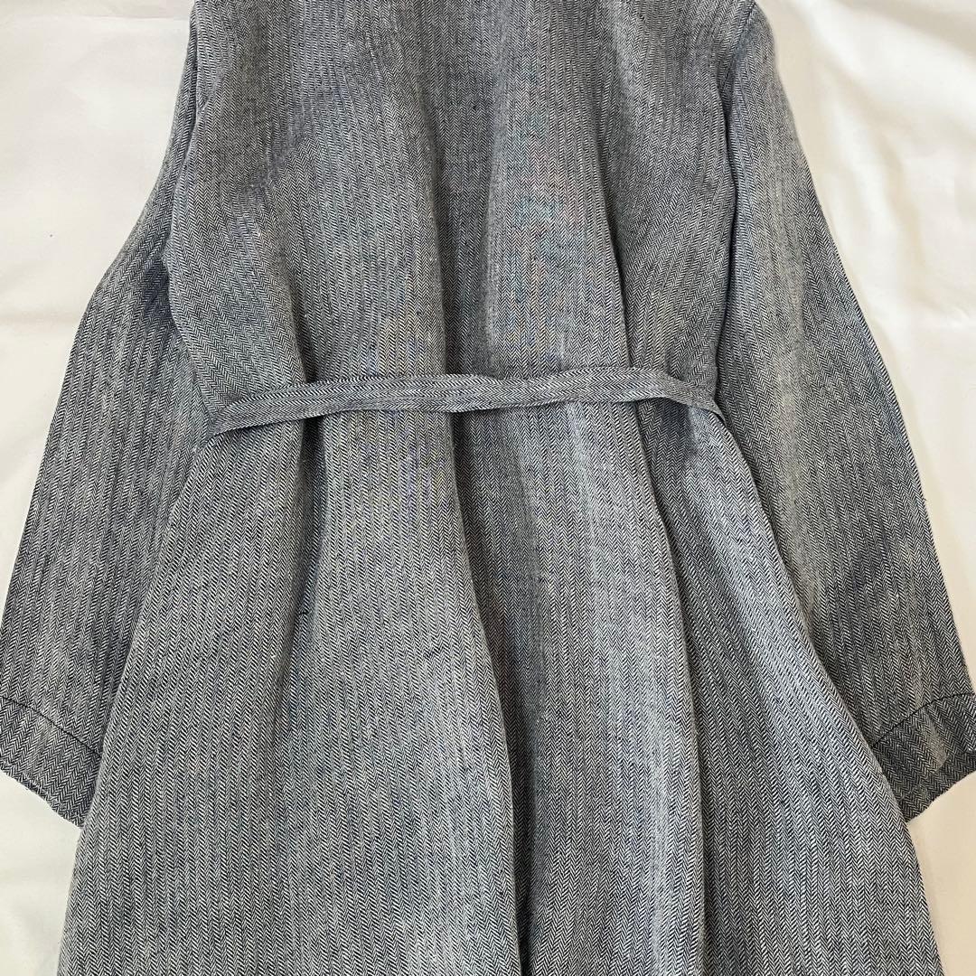 ネストローブ nest robeリネン100 ローブコート ガウン ベルト付き