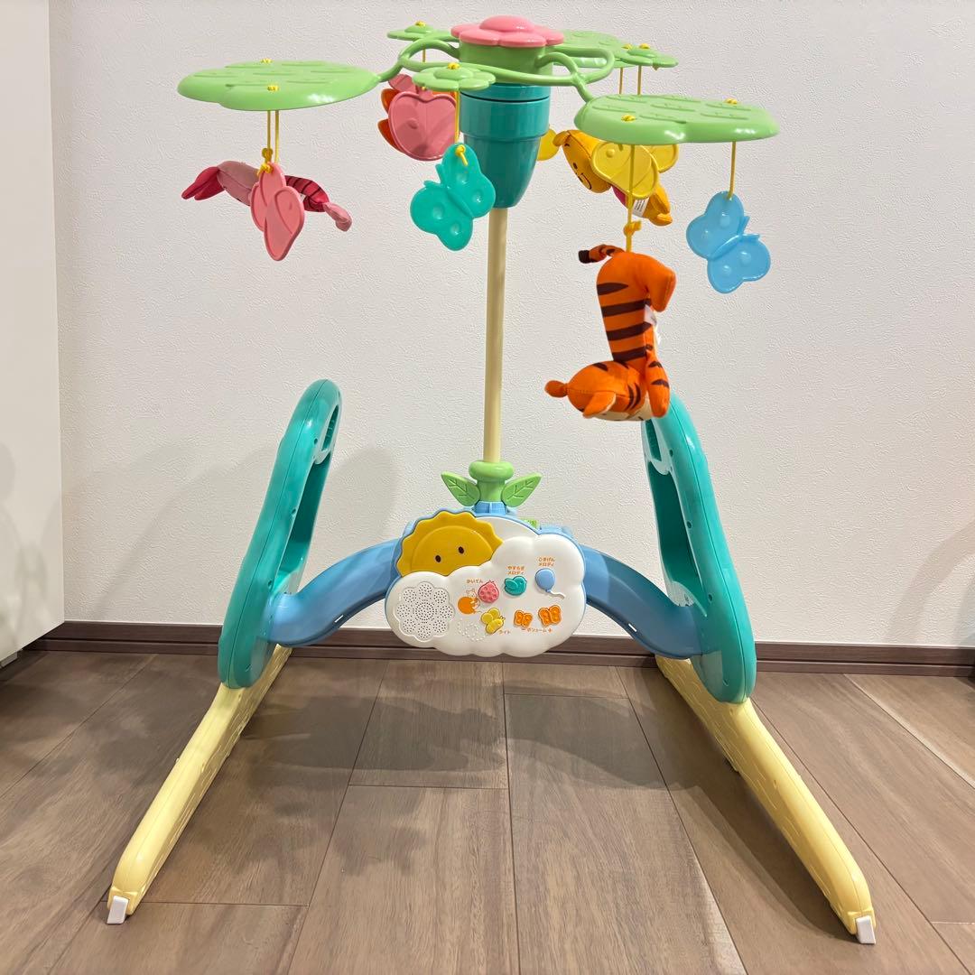 ◆美品◆くまのプーさん えらべる回転6WAY ジムにへんしんメリー プーメリー
