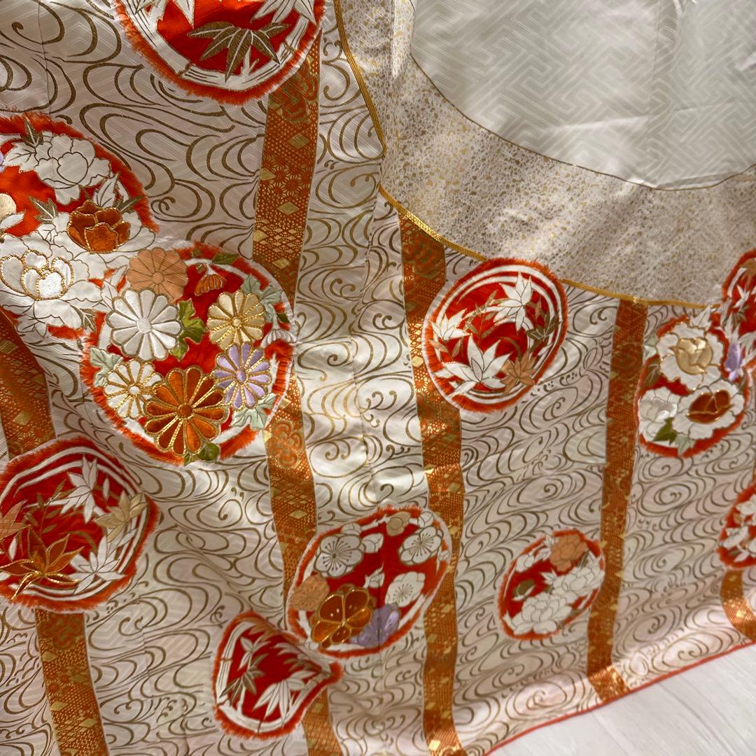 k*o様 振袖 裄66 トールサイズ 染めに豪華刺繍 着物 正絹 広衿 RK-6