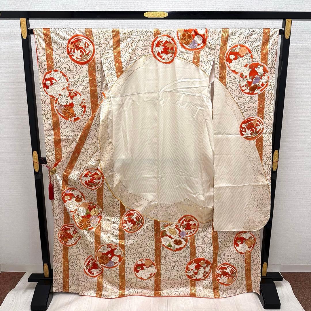 k*o様 振袖 裄66 トールサイズ 染めに豪華刺繍 着物 正絹 広衿 RK-6