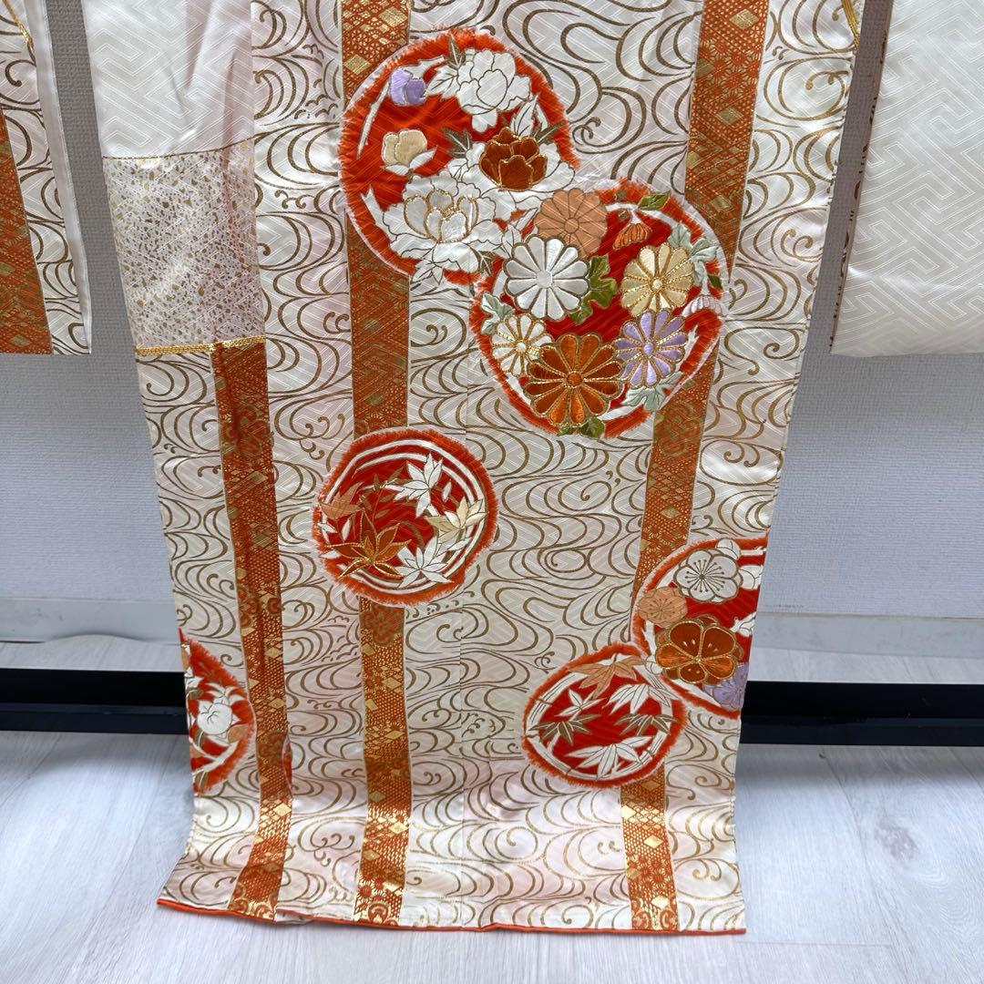 k*o様 振袖 裄66 トールサイズ 染めに豪華刺繍 着物 正絹 広衿 RK-6