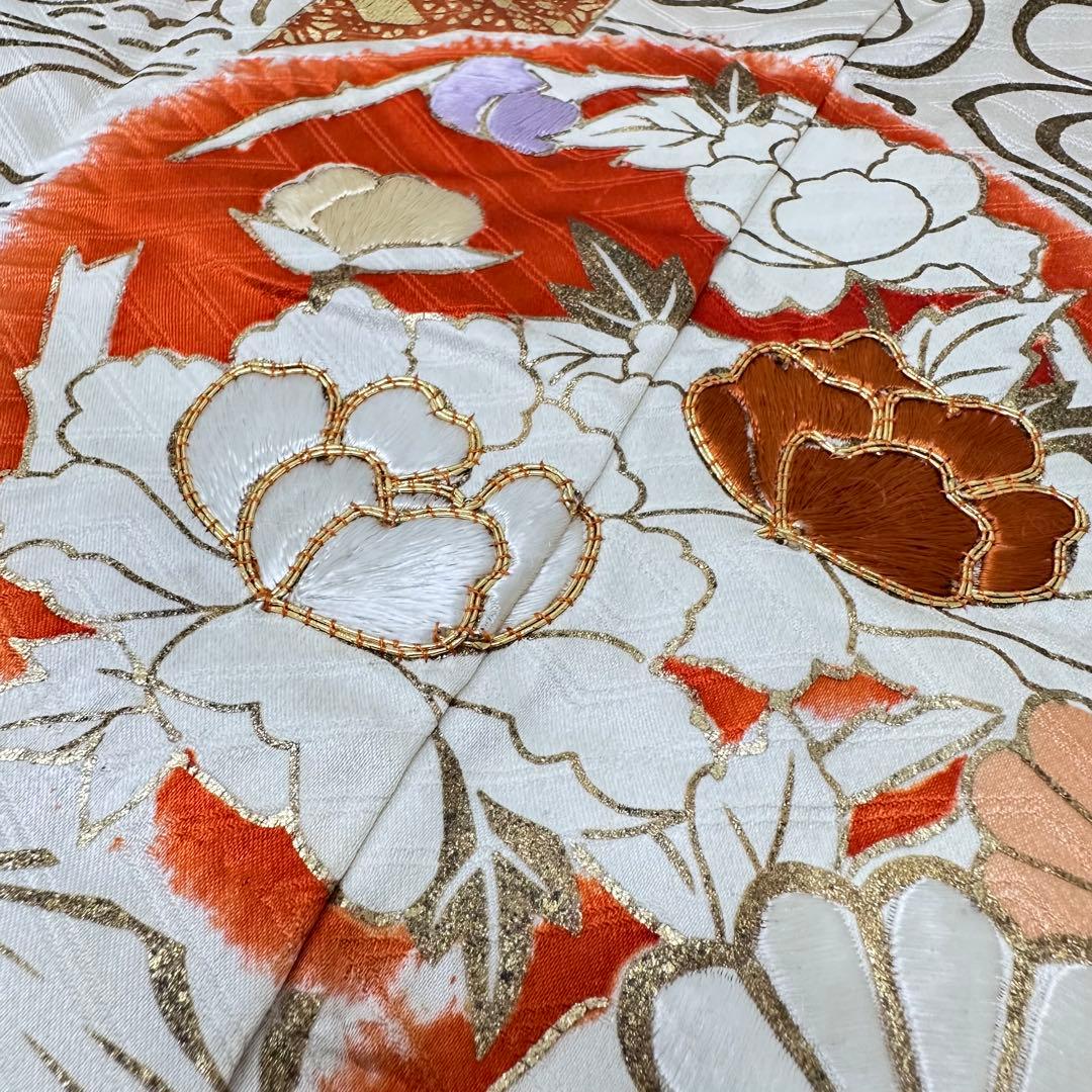 k*o様 振袖 裄66 トールサイズ 染めに豪華刺繍 着物 正絹 広衿 RK-6