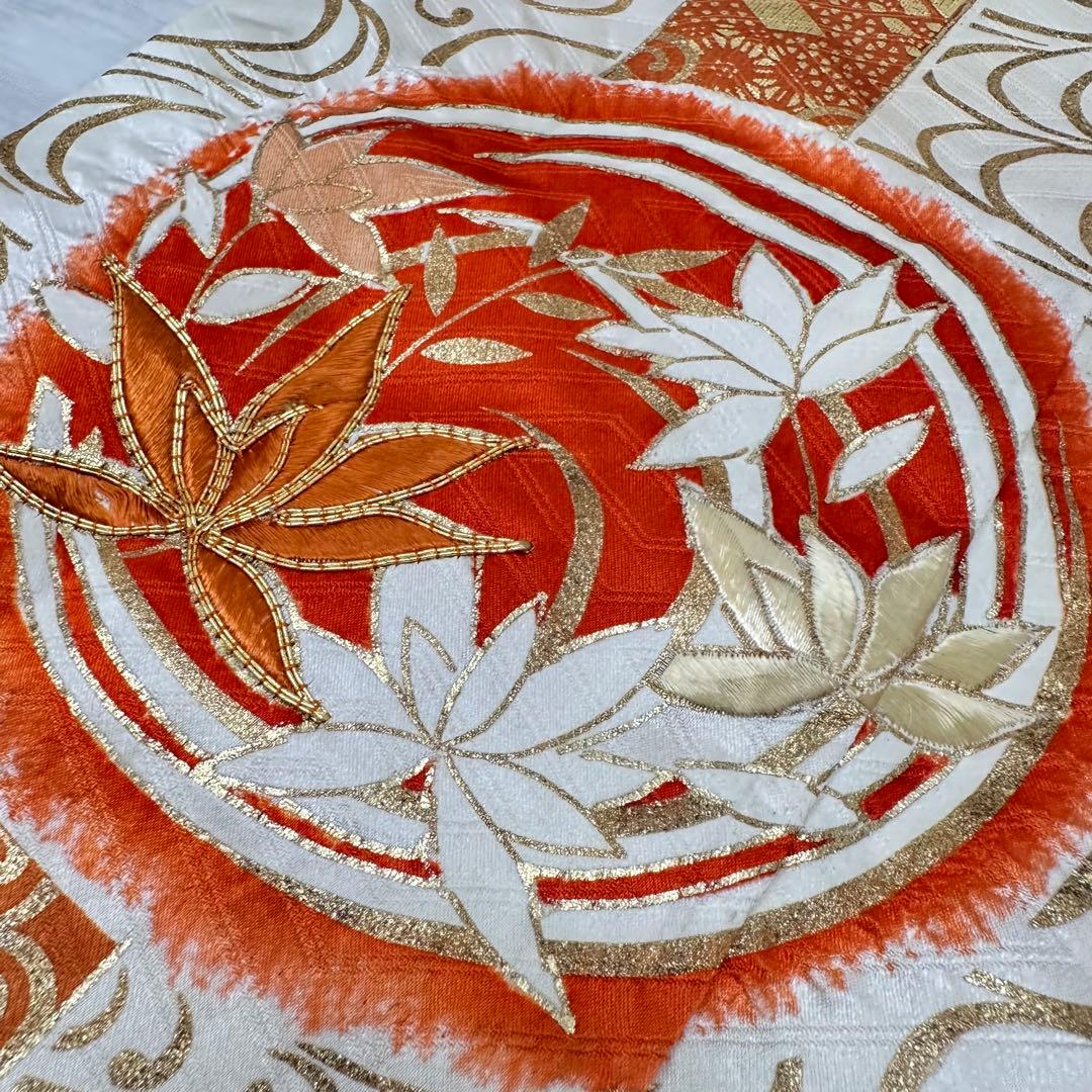 k*o様 振袖 裄66 トールサイズ 染めに豪華刺繍 着物 正絹 広衿 RK-6