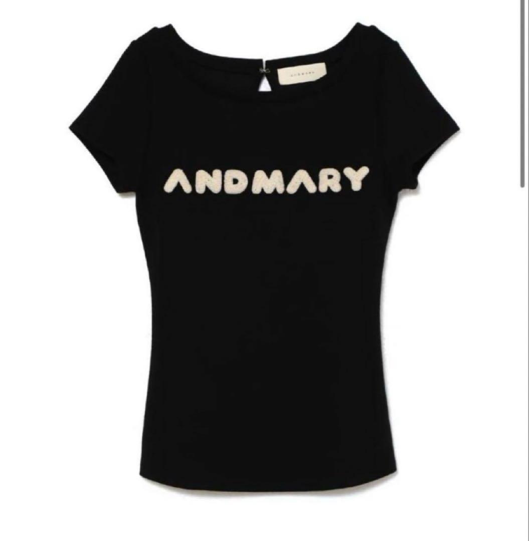 新品タグ付アンドマリーandmary Mary ブラックロゴTシャツ