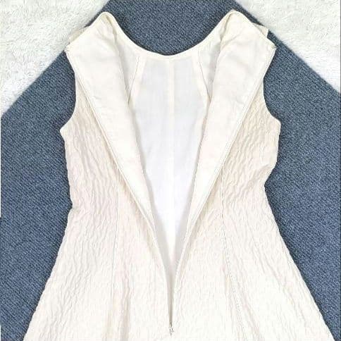 コリンヌ様 ANAYI ふくれジャガードノースリーブフレアワンピース 24SS