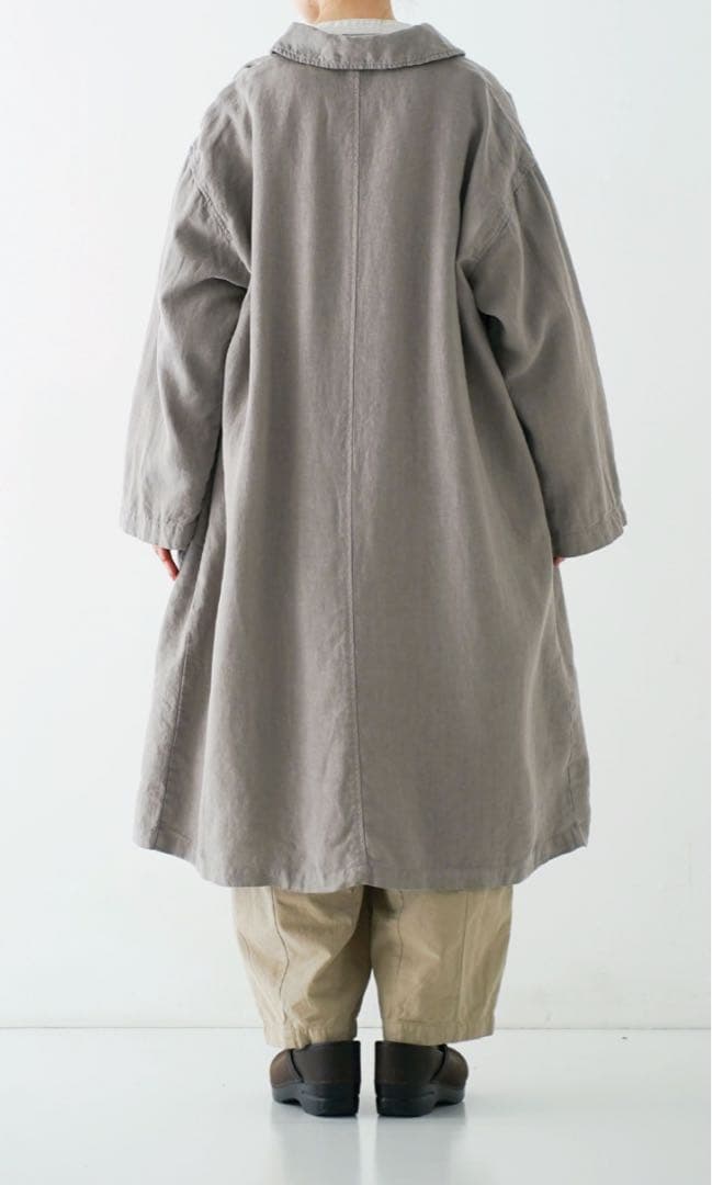nest Robe リネン ステンカラー ライトコート