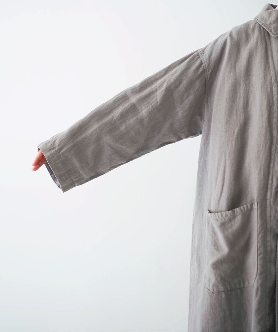 nest Robe リネン ステンカラー ライトコート