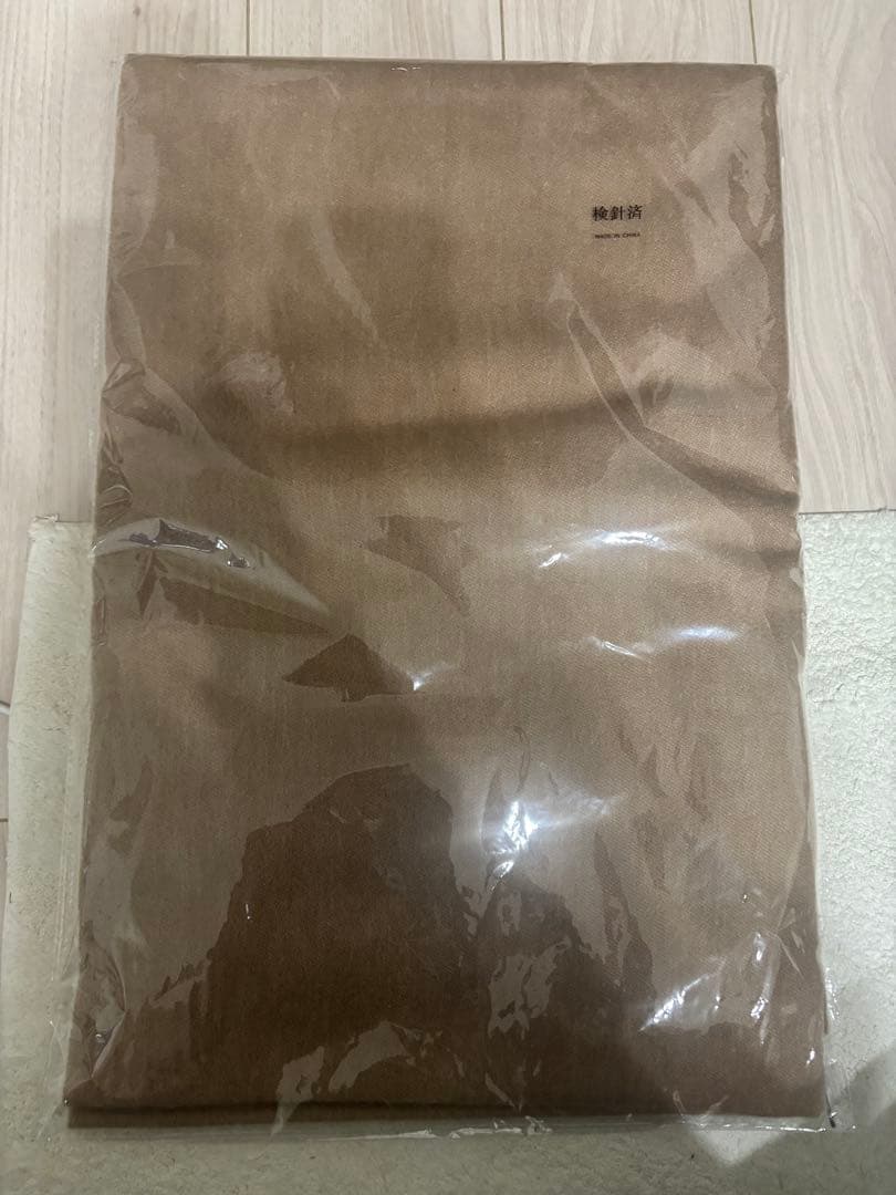 anuans ダブルフェイスウールストール ベージュ