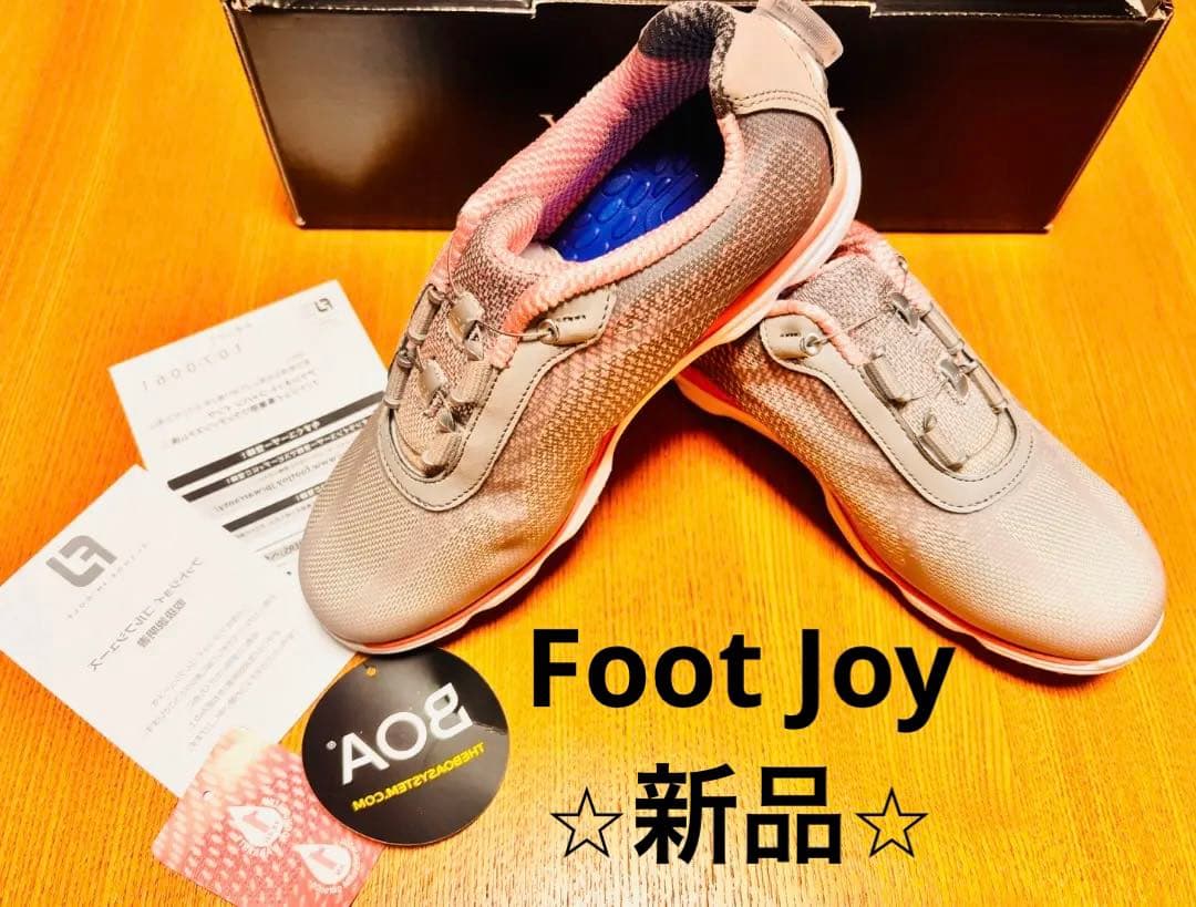 【新品　未使用】FootJoy ゴルフシューズ 女性用 グレー23cm