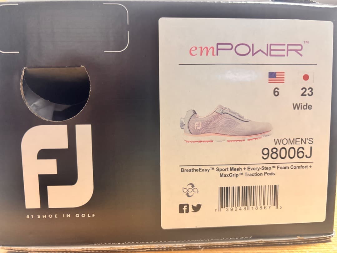 【新品　未使用】FootJoy ゴルフシューズ 女性用 グレー23cm