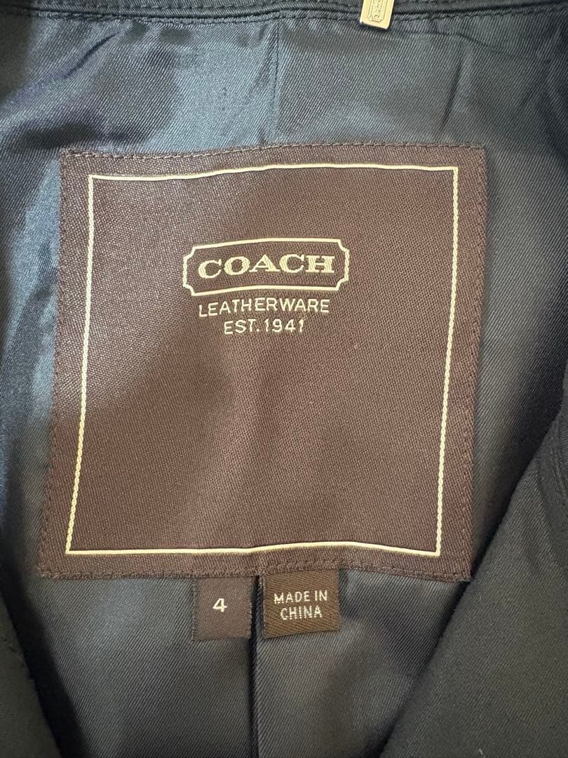 COACH トレンチコート レインコート ターンロック サイズ4 Mサイズ