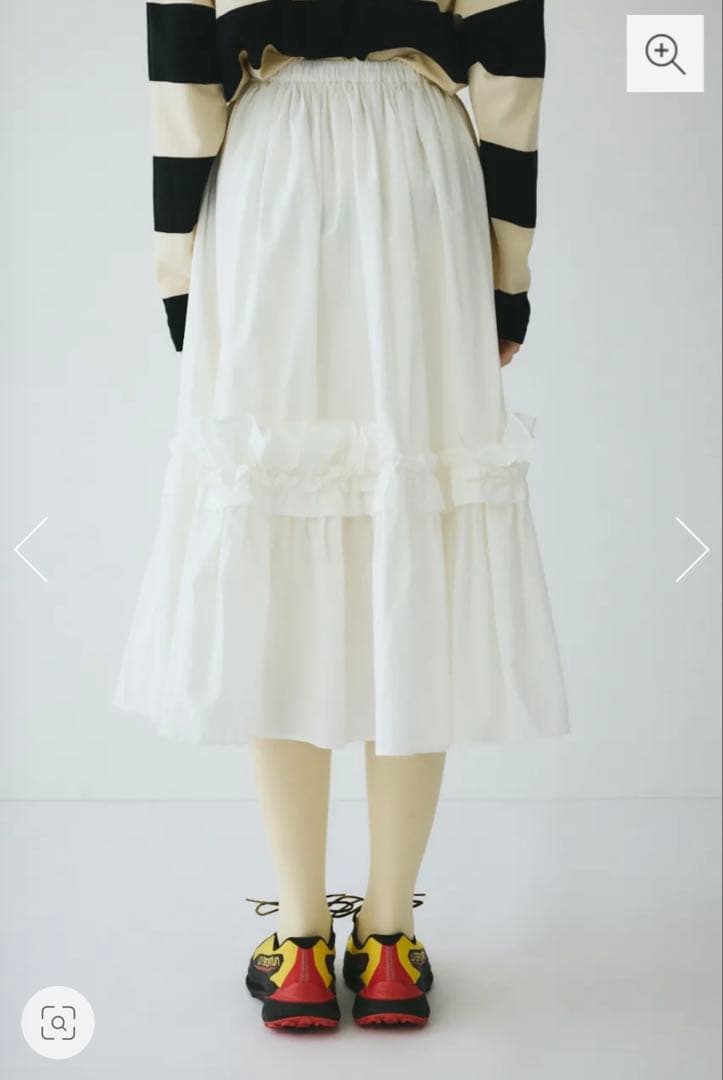 ［お値引き］新品未使用 HeRIN.CYE フリルスカート 白