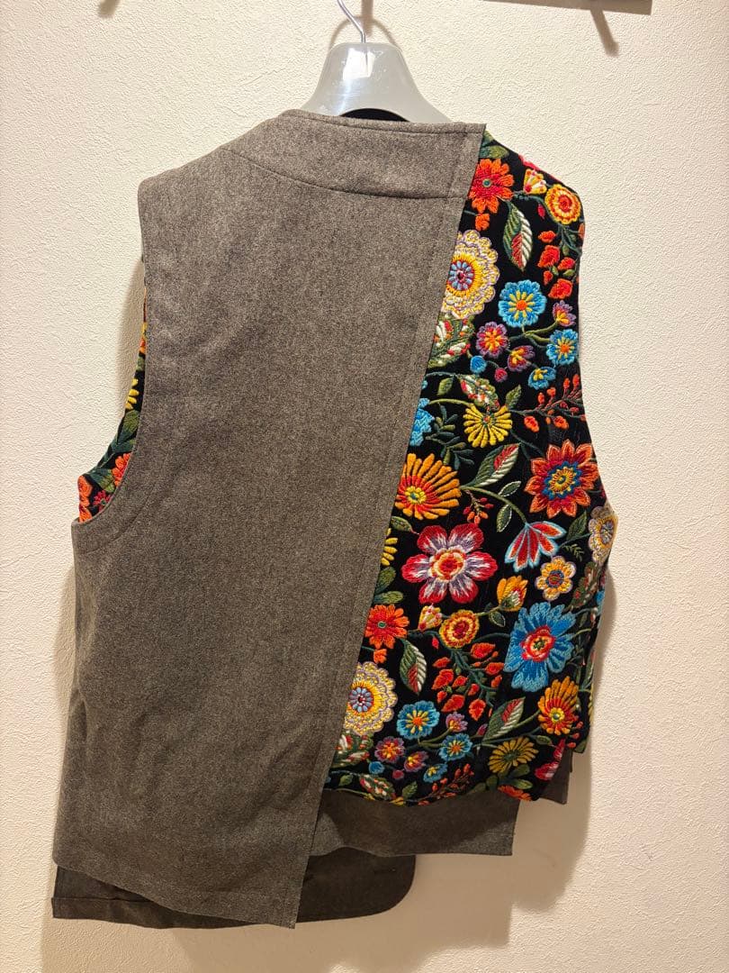 COMME des GARÇONS HOMME 花柄ウールベスト L