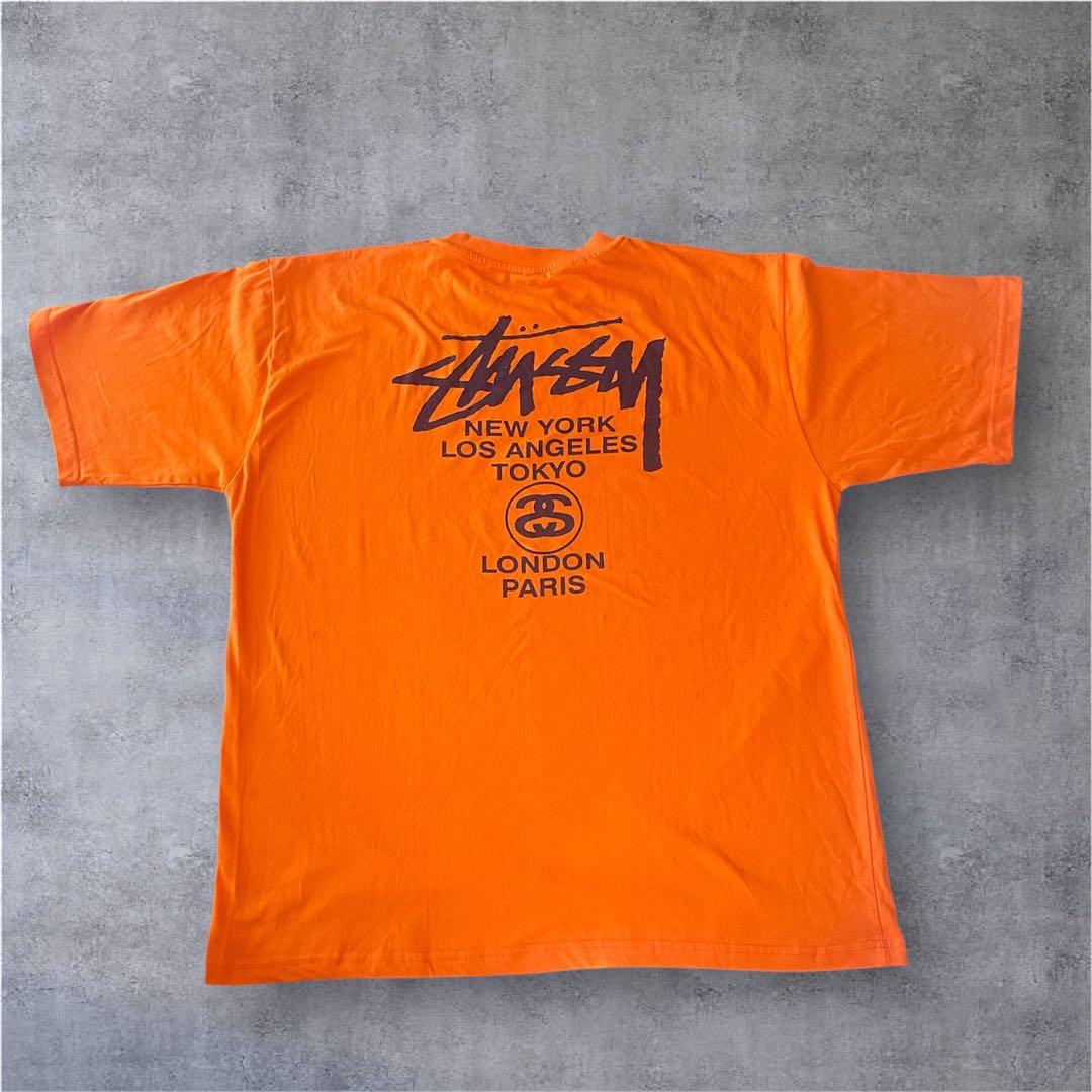 USA製 STUSSY Tシャツ オレンジ L