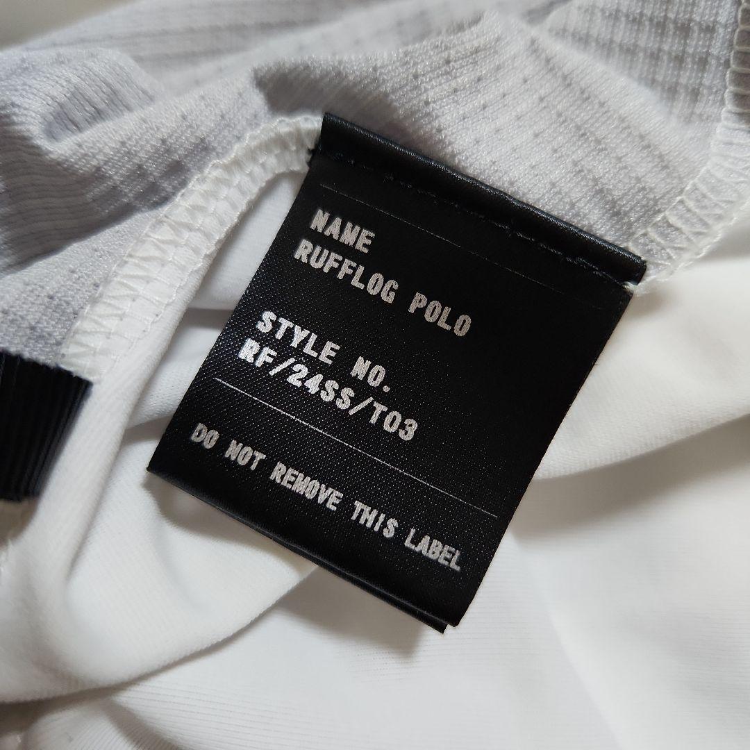 ☆RUFFLOG☆ゴルフTC S/S POLOドローコード L ホワイト×グレー