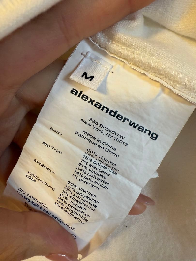 alexanderwang ホワイト ハイネック Tシャツ M