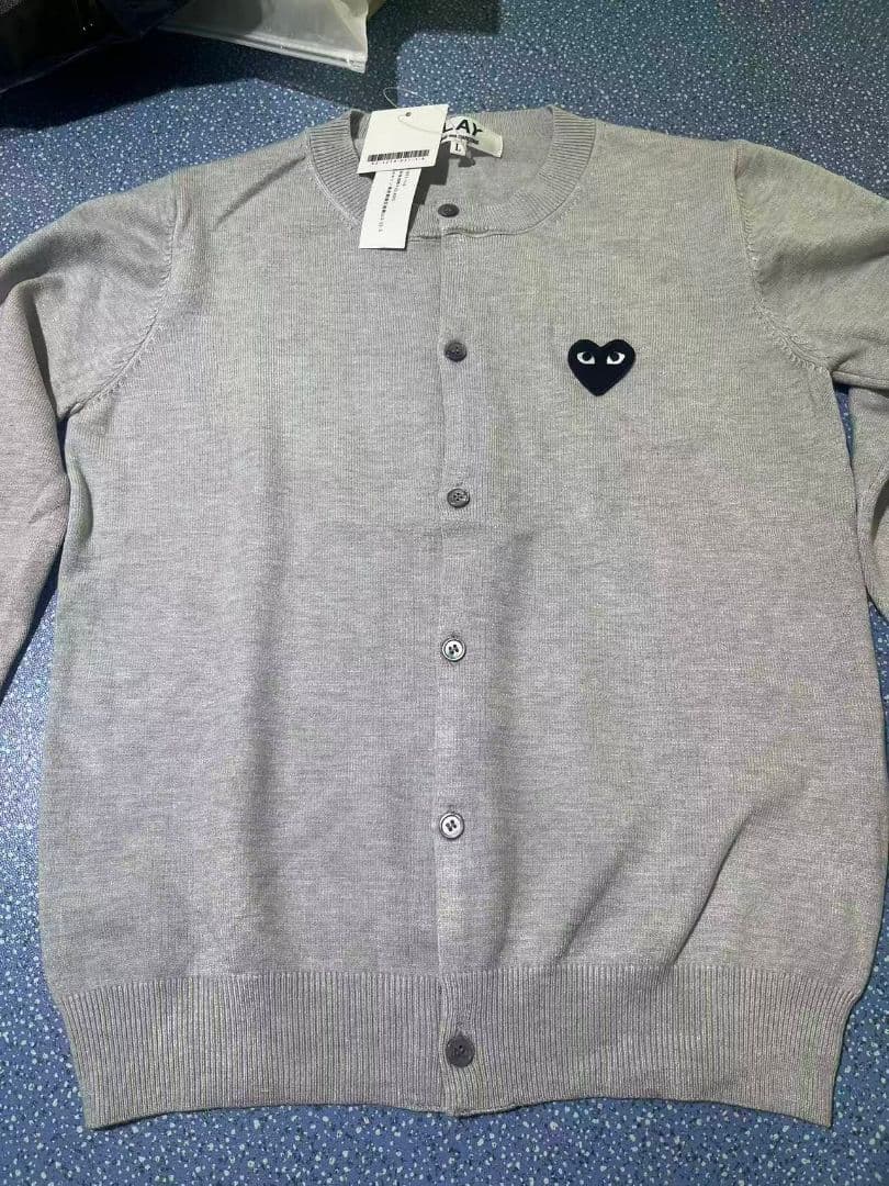 PLAY COMME des GARCONS カーディガンM-XL#46 グレー