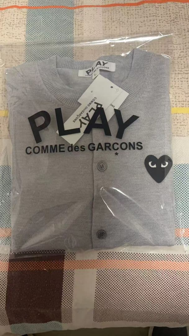 PLAY COMME des GARCONS カーディガンM-XL#46 グレー