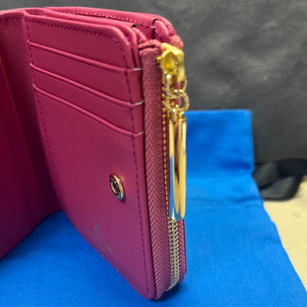 美品 LANVIN en Bleu ピンク 二つ折り財布