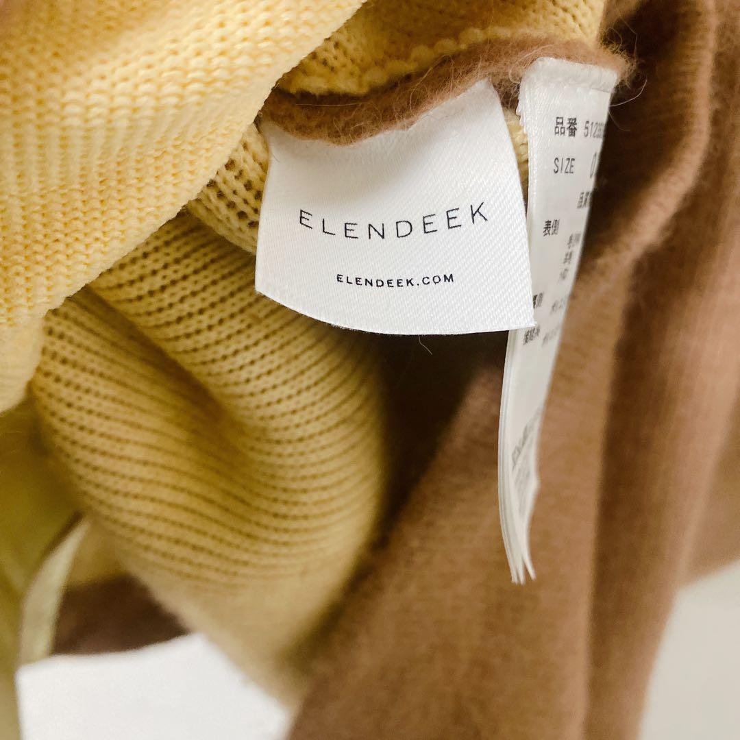 ELENDEEK エレンディーク CNラクーンミックスWカーディガン