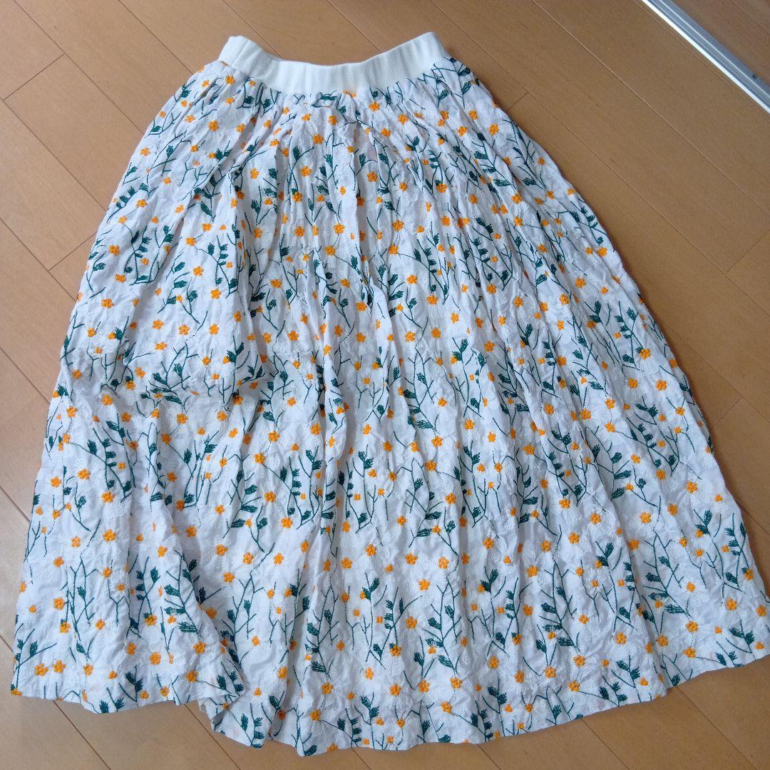 LINKABLE フラワーガーデン　 フレアスカート