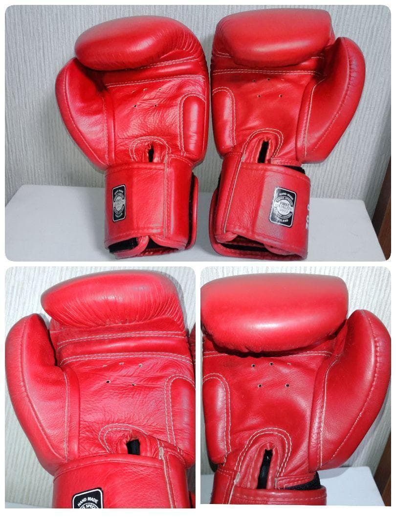 正規品 TWINS ツインズ ボクシンググローブ 8oz 赤 本革製 ムエタイ