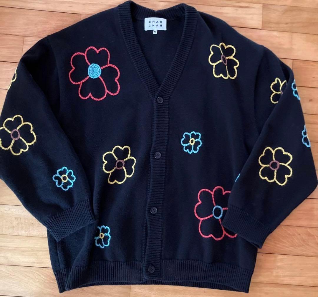 Chah Chah 花柄刺繍 カーディガン