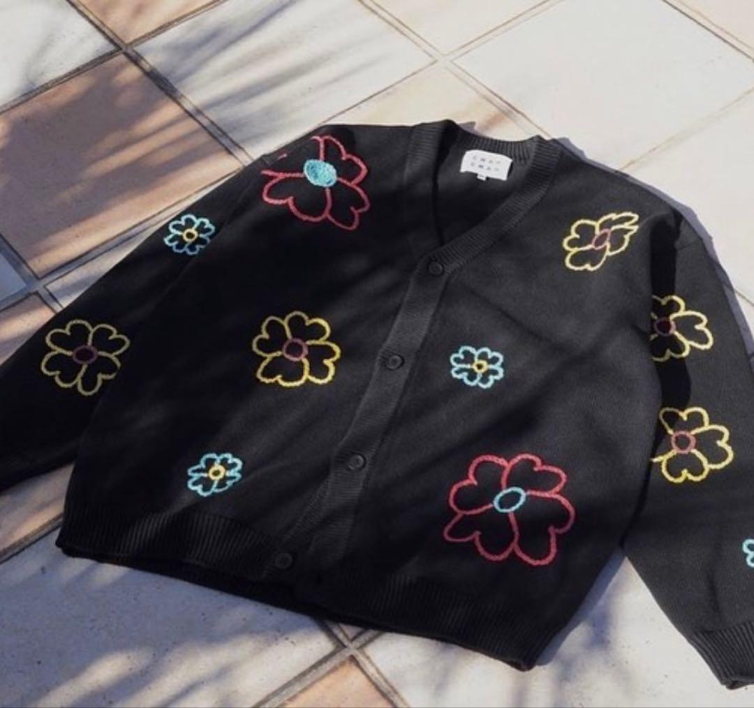 Chah Chah 花柄刺繍 カーディガン