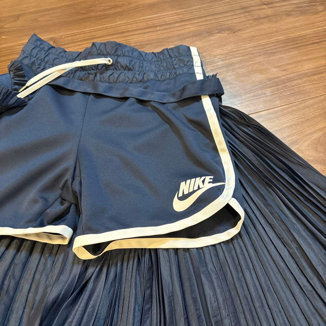 Nike sacai プリーツスカート ネイビー Sサイズ相当