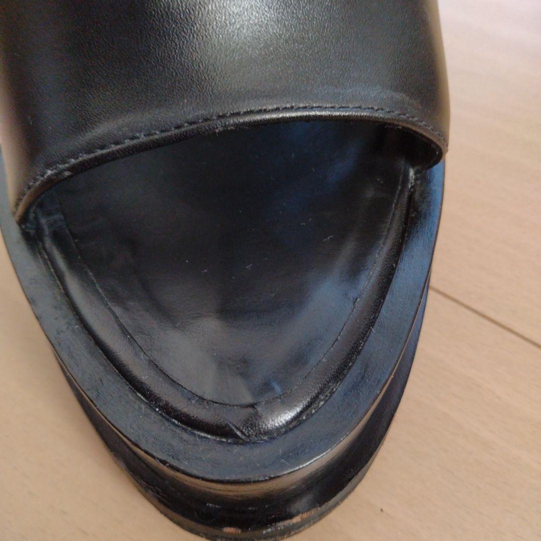 ^*^様 ブラックオープントゥヒールブーツ　Size23センチ