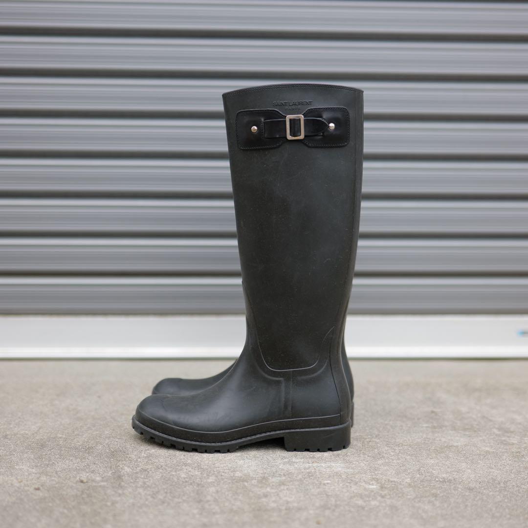 saint laurent y2k hedi期 ラバー レイン ブーツ レア