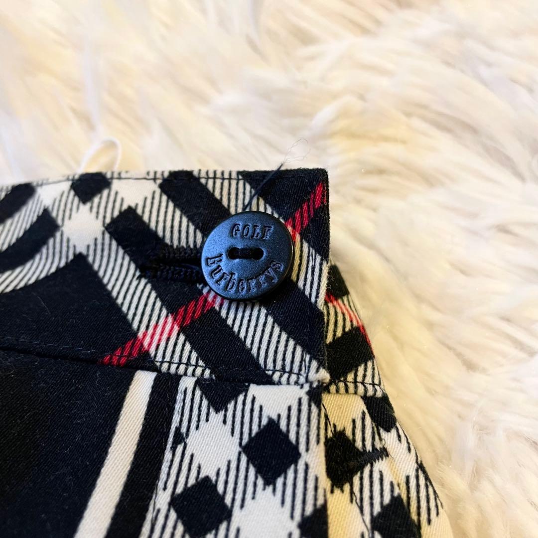 バーバリーズ ヴィンテージ L キュロット スカート風 ノバチェック ブラック