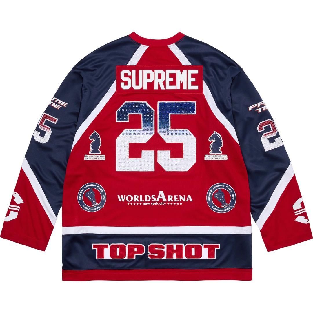 トップス supreme Rhinestone Hockey Jersey