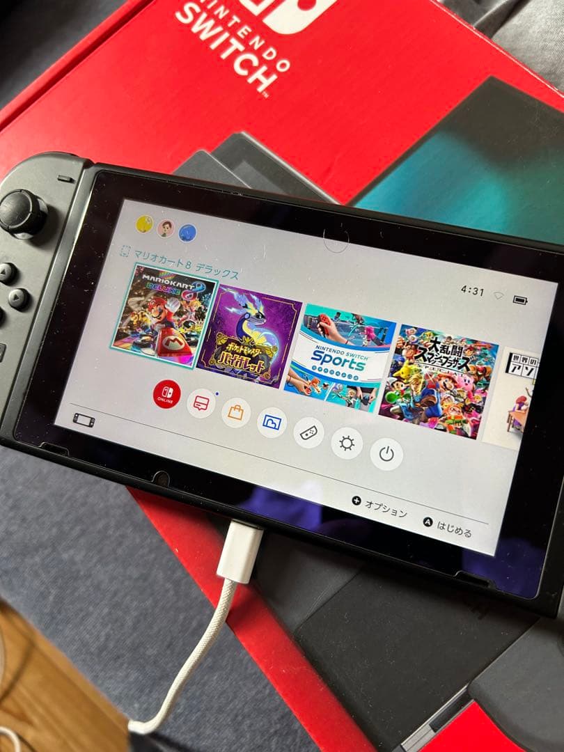 箱付きNintendo Switch本体+付属品ケースmicroSDすぐ使える