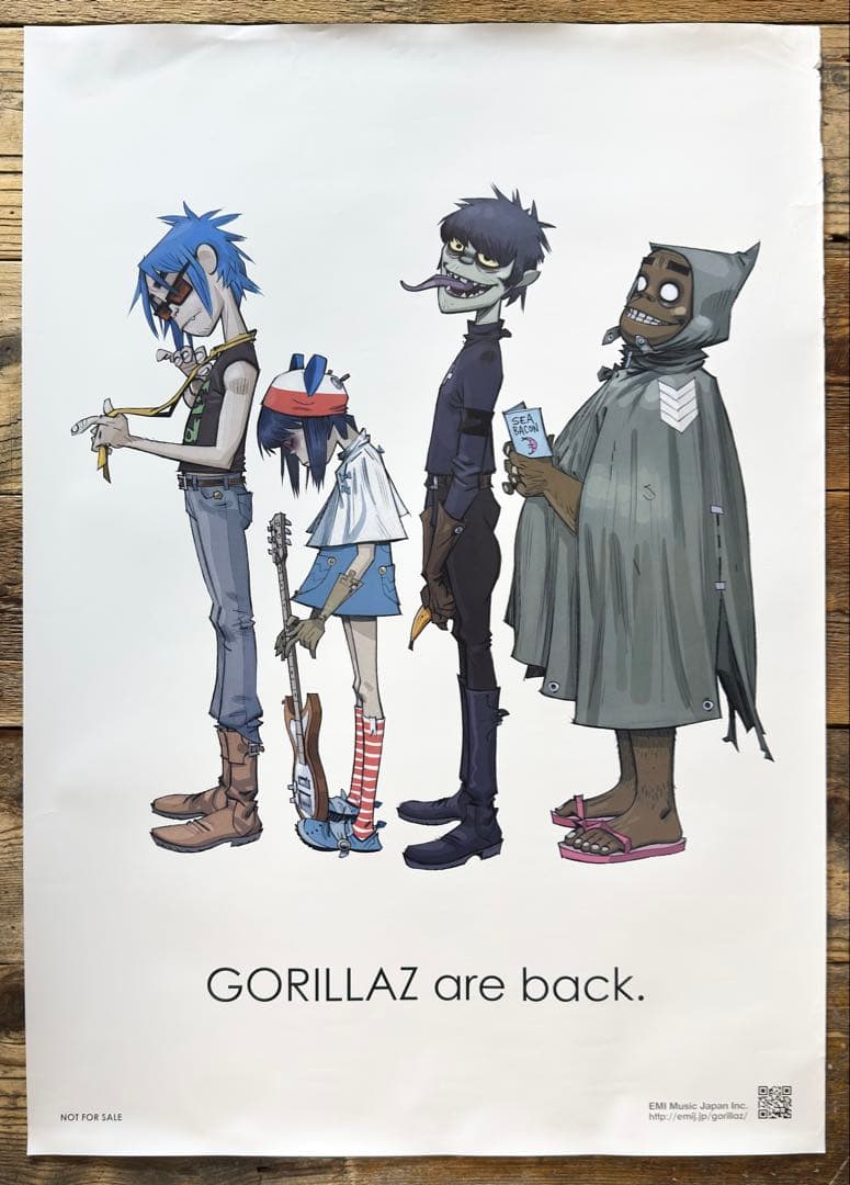【非売品】　GORILLAS ゴリラズ　プロモーション B2ポスター　blur