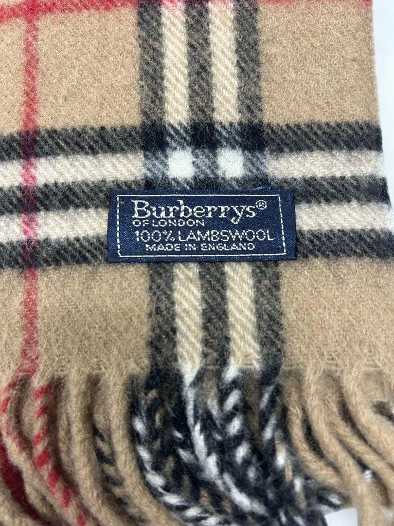 Burberrys 100%ラムウール チェックマフラー