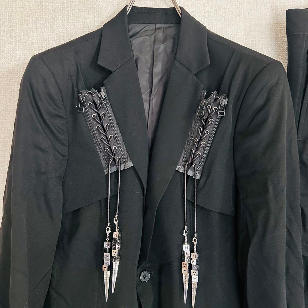 【美品】ヨシオクボ　セットアップ　スーツ　最高級　日本製　ブラック　希少品