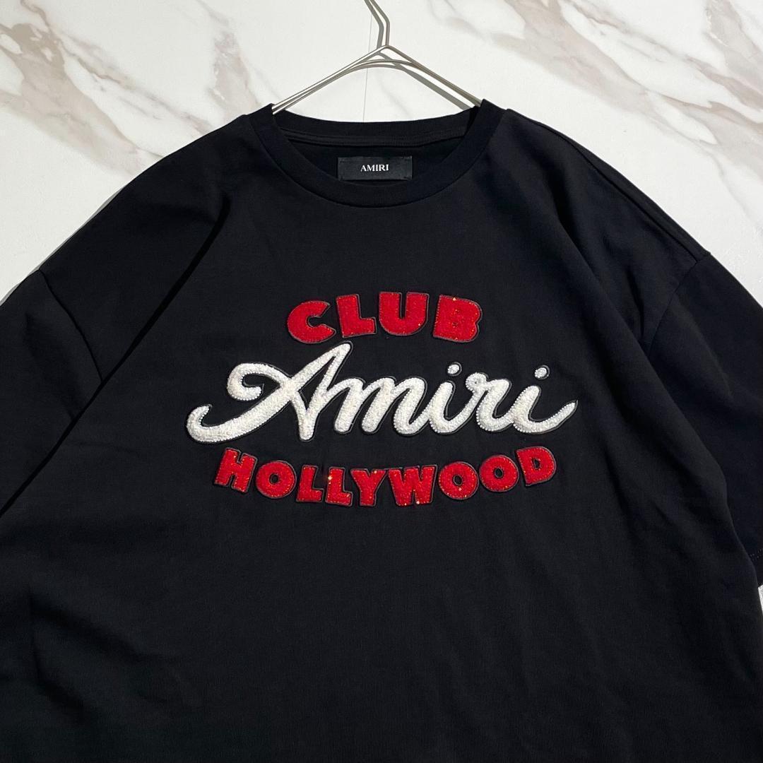 25aw 未使用　アミリ AMIRI　クリスタル　刺繍　Tシャツ　オーバーサイズ