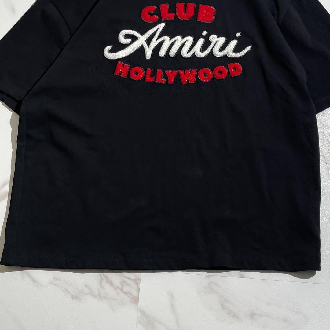25aw 未使用　アミリ AMIRI　クリスタル　刺繍　Tシャツ　オーバーサイズ