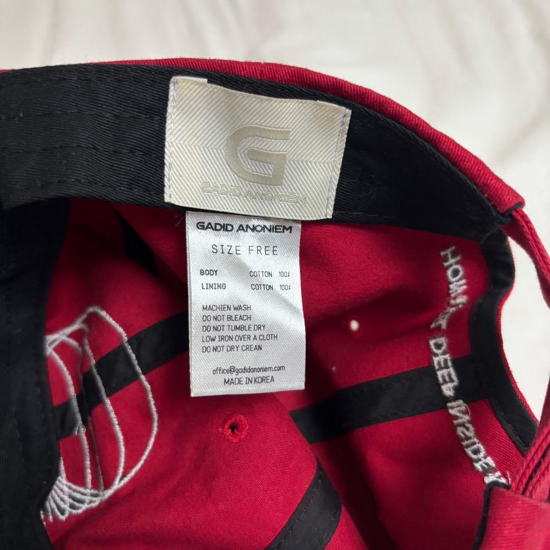 GADID ANONIEM JUDE RED キャップ