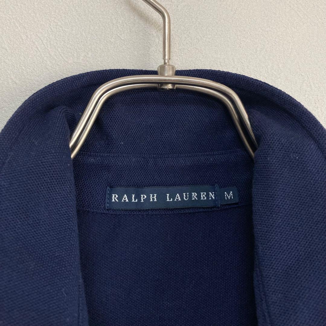 ポロラルフローレン RALPH LAUREN ポロシャツ ５つボタン 紺色 M