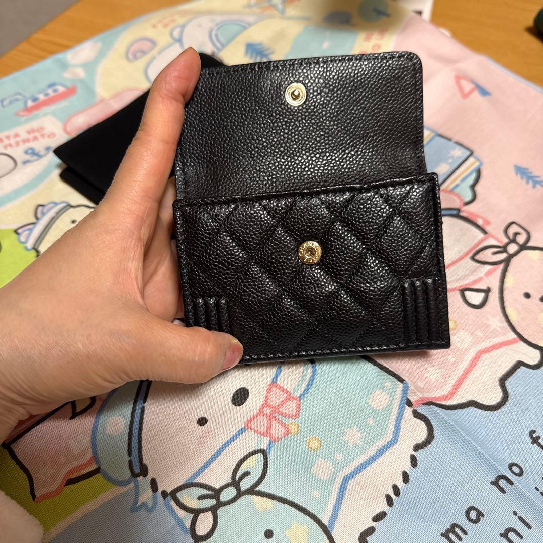 BOY CHANEL ボーイシャネル　キャビアスキン財布