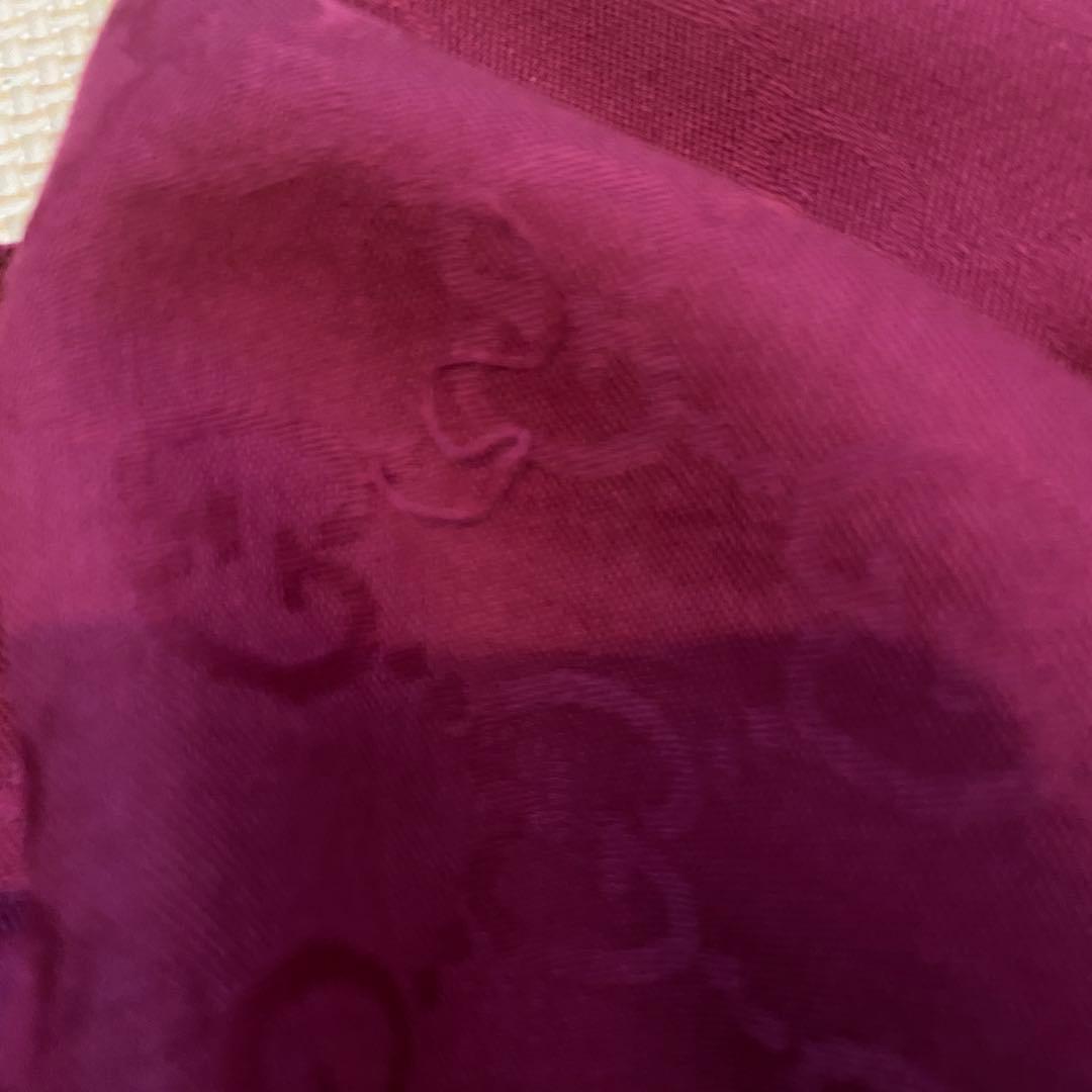 gucci GG柄の　シルク混ストール フクシア