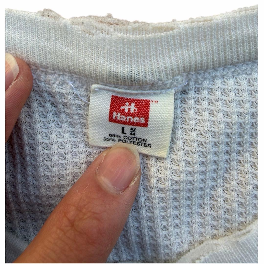 70s 80s hanes サーマル　usa製　L 白　ホワイト　vintage