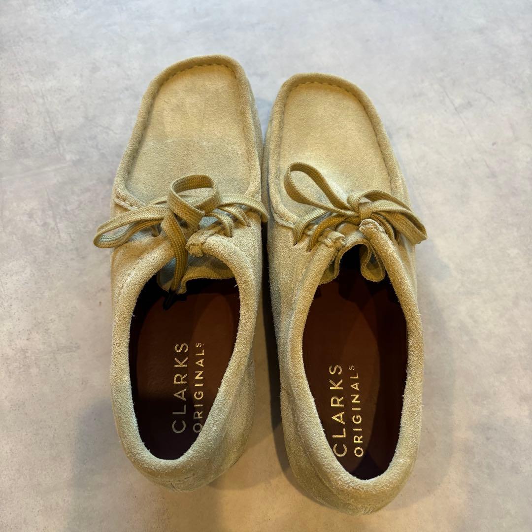 Clarks ベージュ スエード モカシン　26.0cm