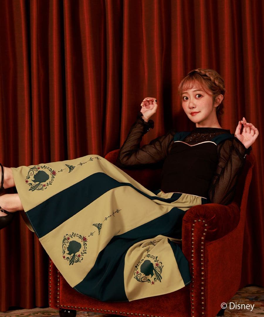 axes femme アクシーズファム ディズニー アナ 戴冠式　ジャンスカ