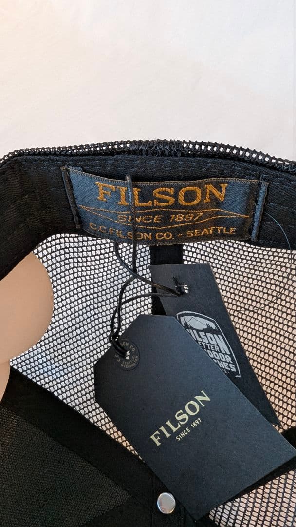 FILSON ブラック トラッカーキャップ 新品