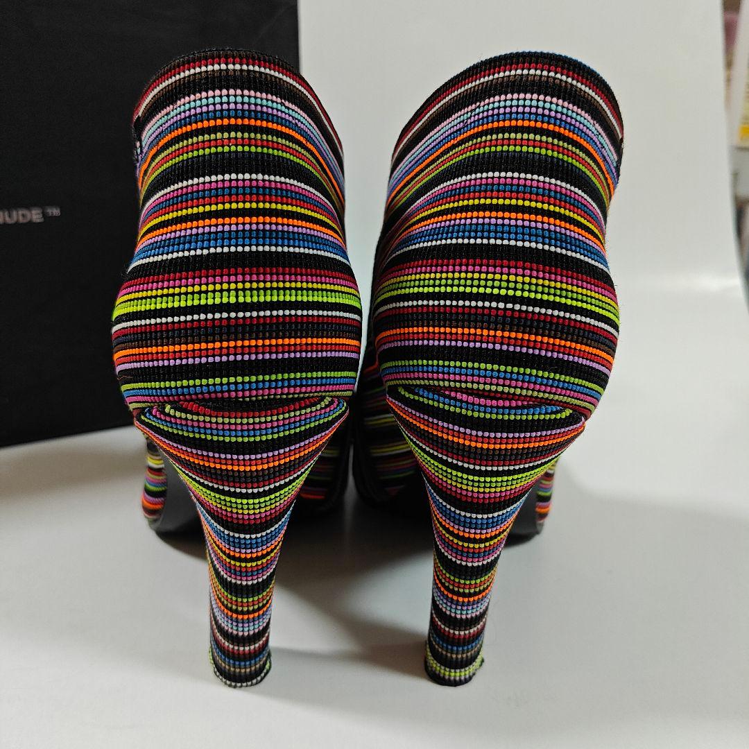 未使用 ユナイテッドヌードUNITED NUDE マルチカラーブーティ38