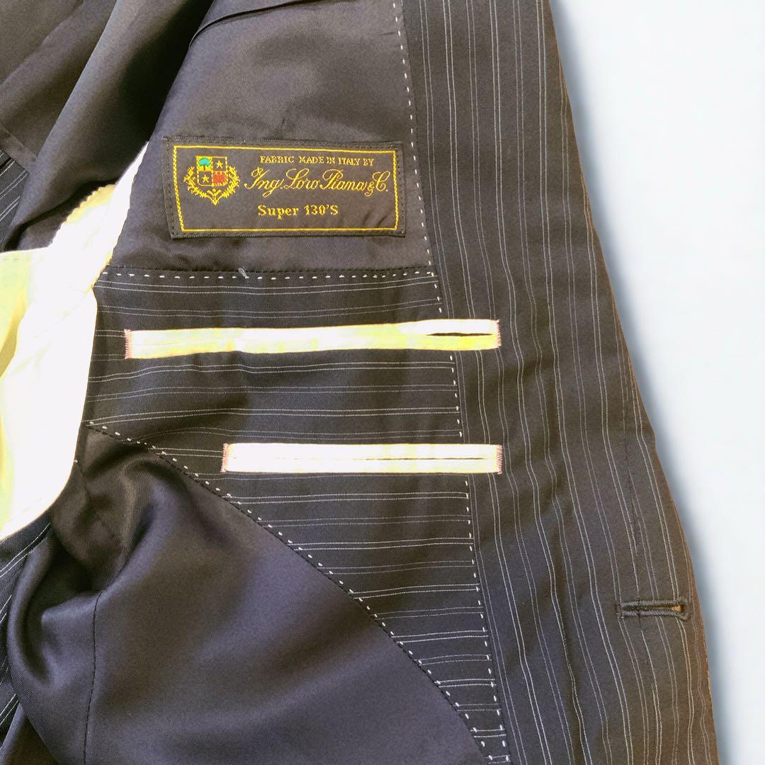 入手困難 ポールスミス スーツ 黒 ロロピアーナ Super130’s シルクM
